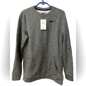Nike Therma-Fit Fleece Training Crewneck Sweatshirt Grey Mens Size Small